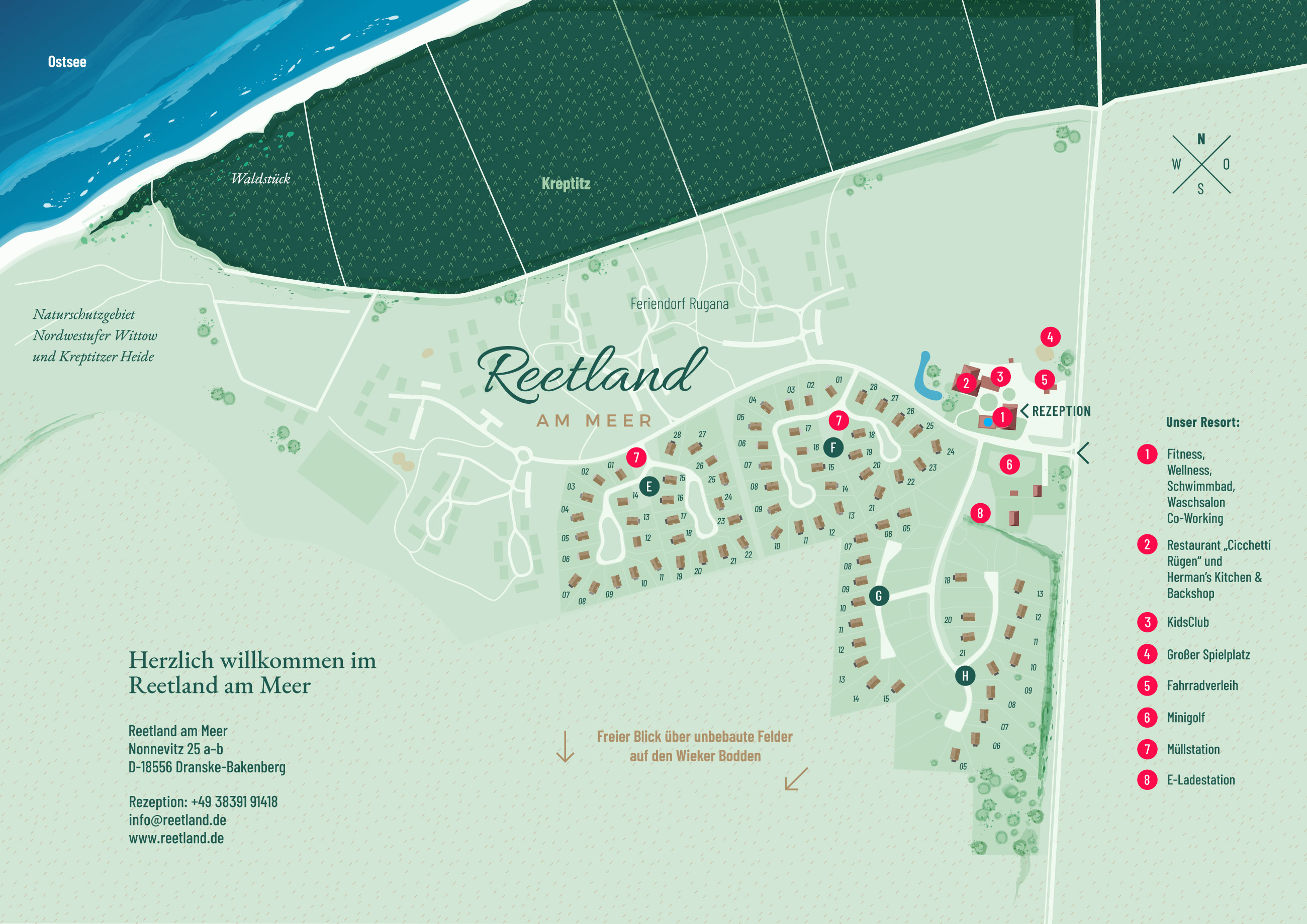 Reetland am Meer