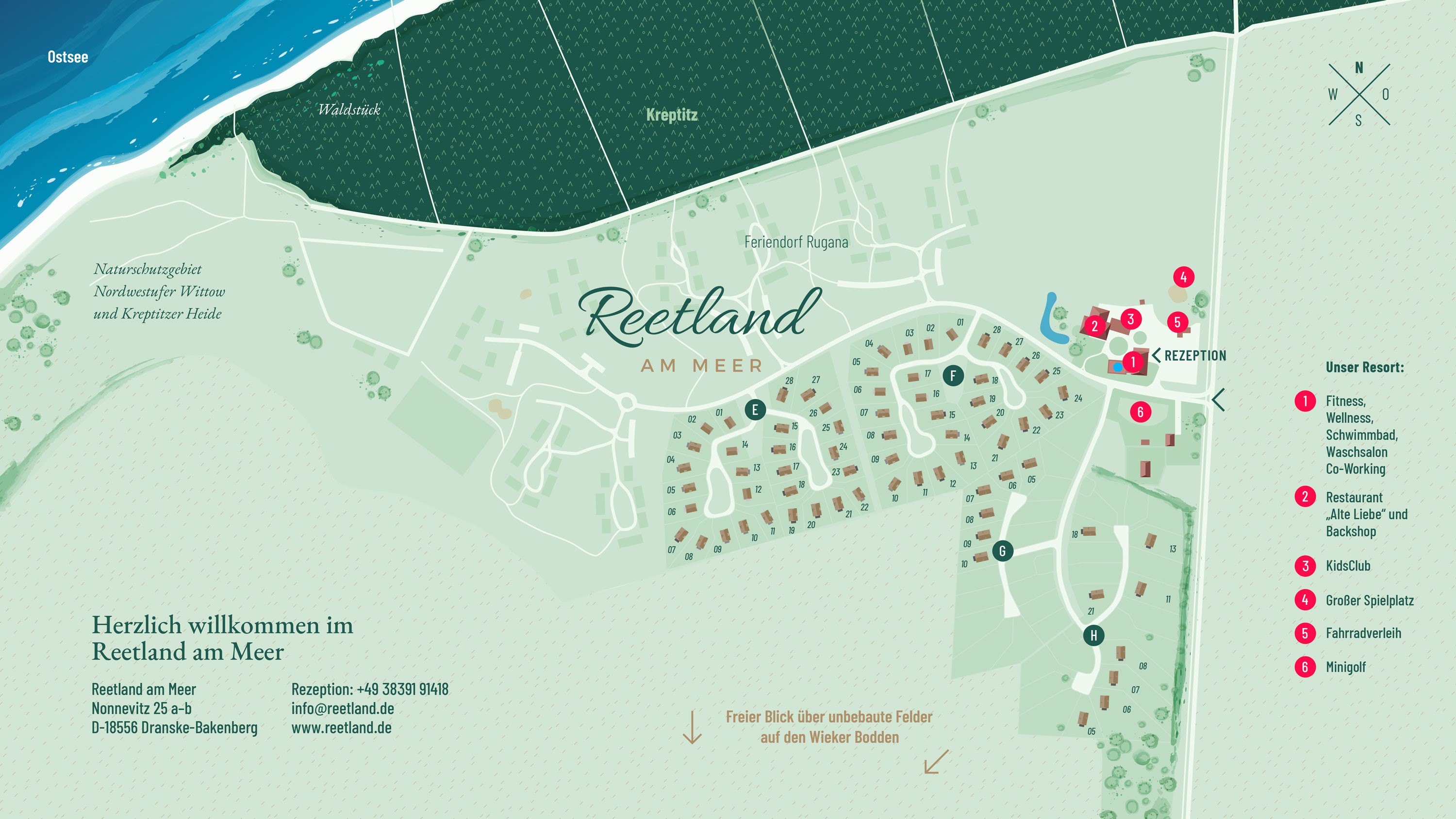 Reetland am Meer