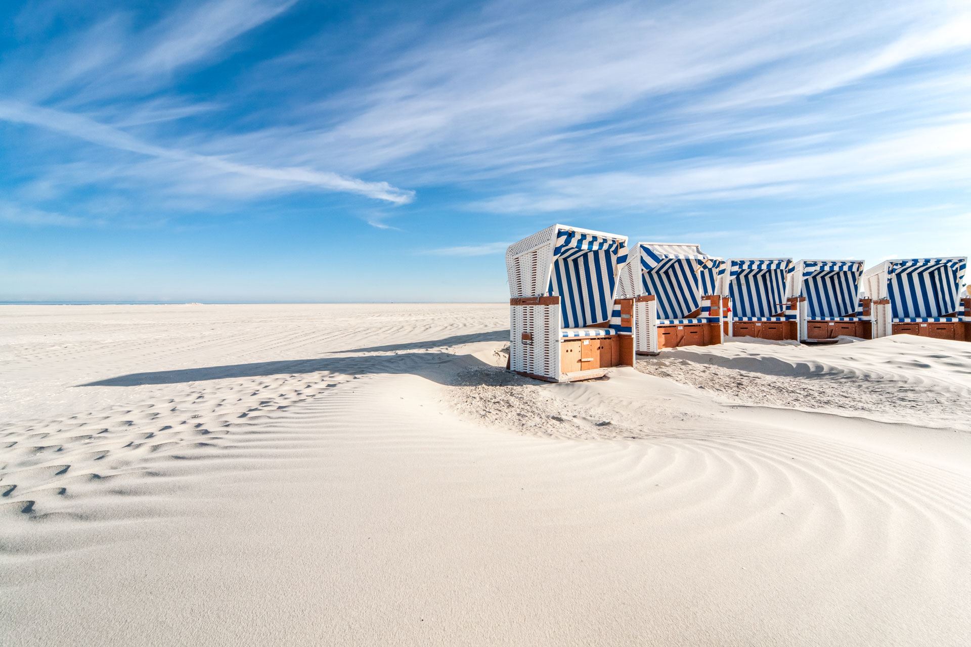 Stpeterording Nordsee Strand Strandkörbe