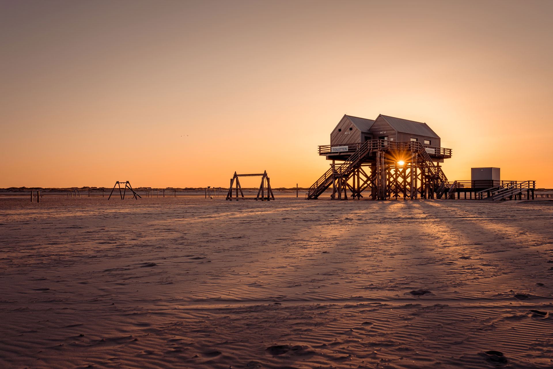 Nordsee Strand Urlaub Ferien Sonnenuntergang