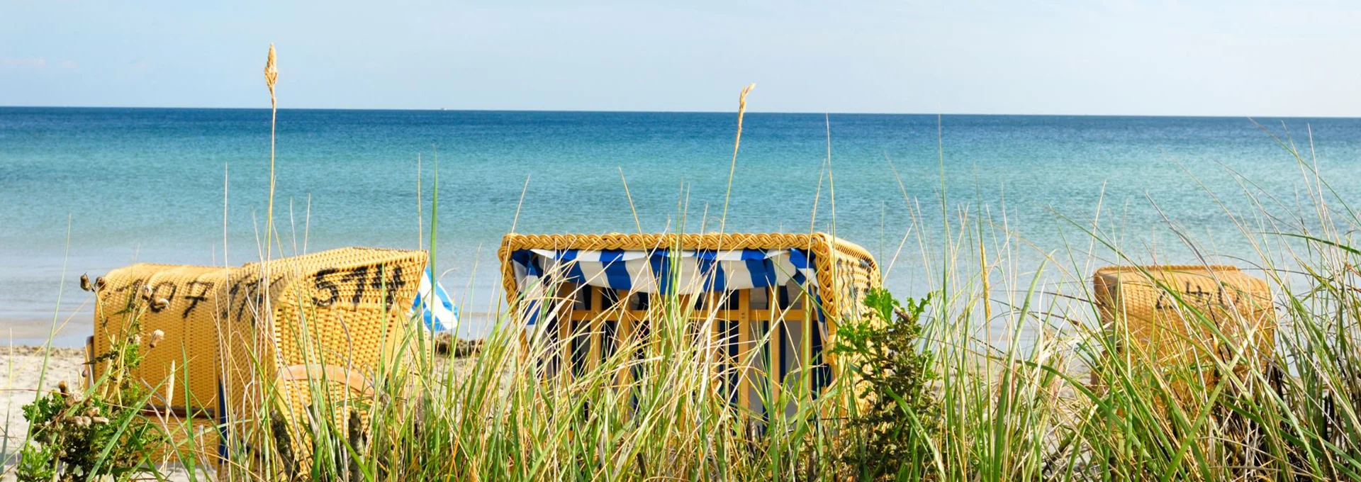 Strandkörbe und Meer