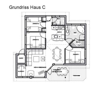 Grundriss vom Ferienhaus Typ C