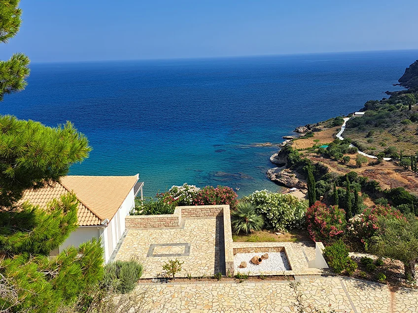 View over beach and sea during beach holiday