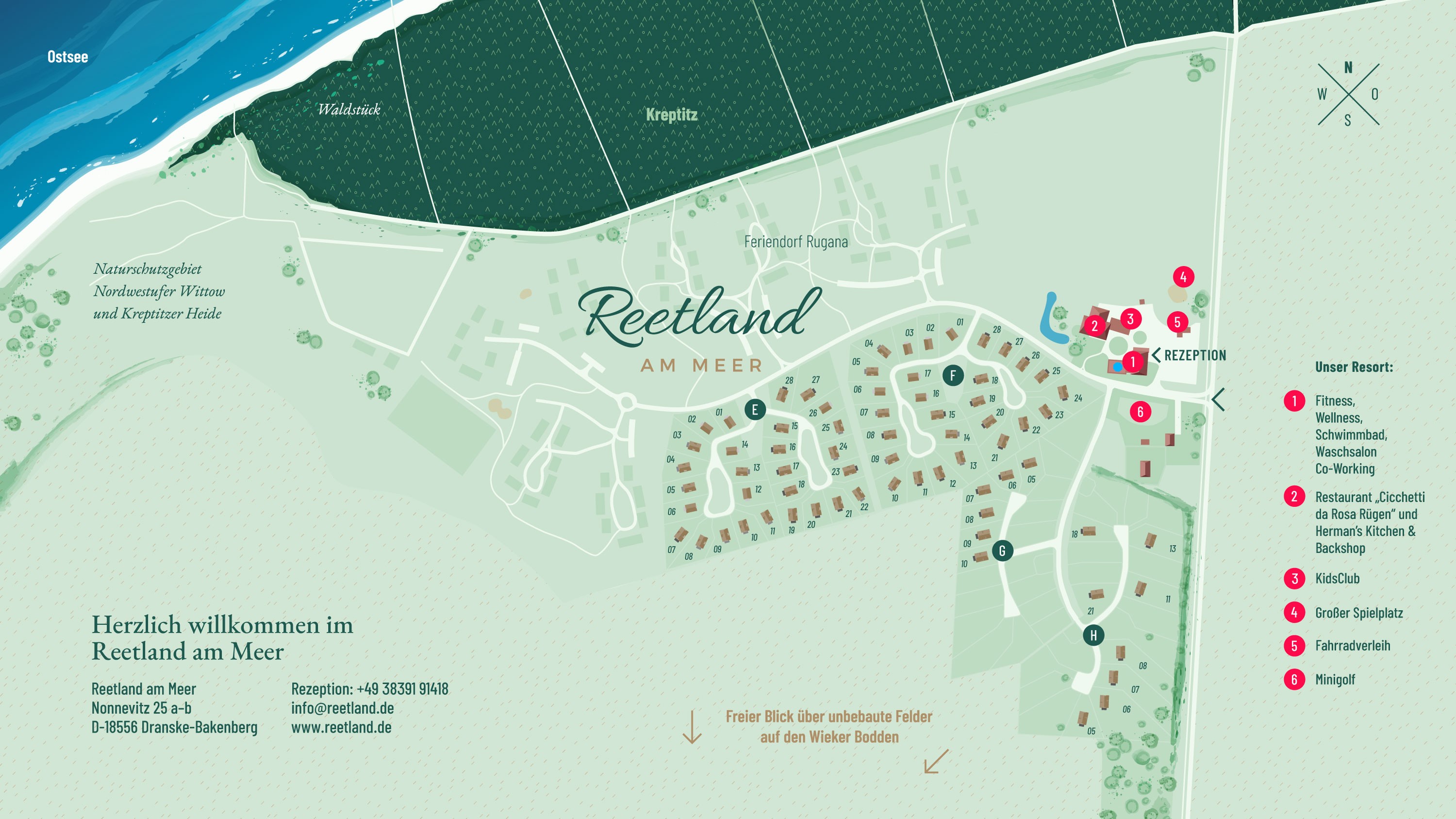 Reetland am Meer