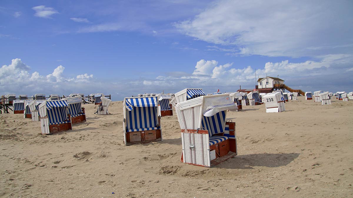 Eiderstedt Nordsee Strand Strandkörbe
