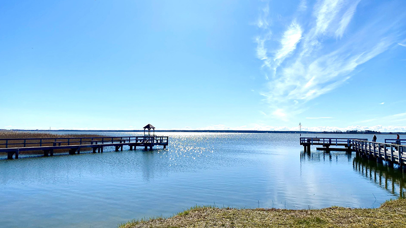 Badestelle am Wiecker Hafen