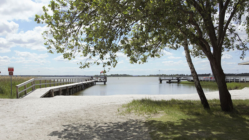 Badestelle am Wiecker Hafen