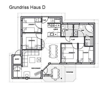 Grundriss vom Ferienhaus Typ D